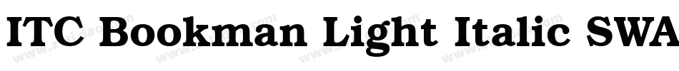 ITC Bookman Light Italic SWA字体转换